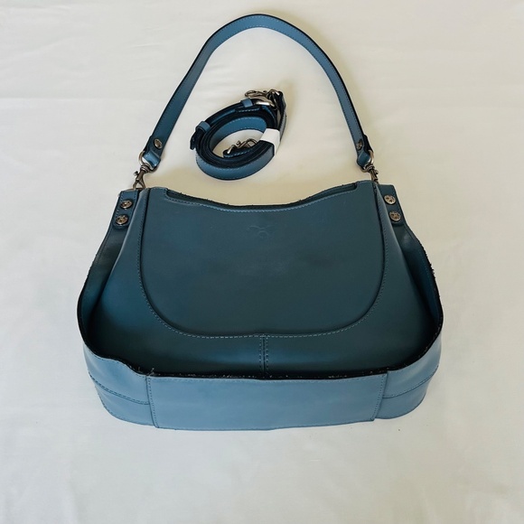 Patricia Nash Mirage Blue Shoulder Crossbody Distressed Vintage Leather Bag NWOT - Picture 10 of 15